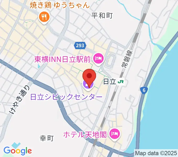 日立シビックセンターの地図