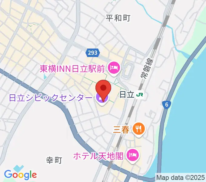 日立シビックセンターの地図