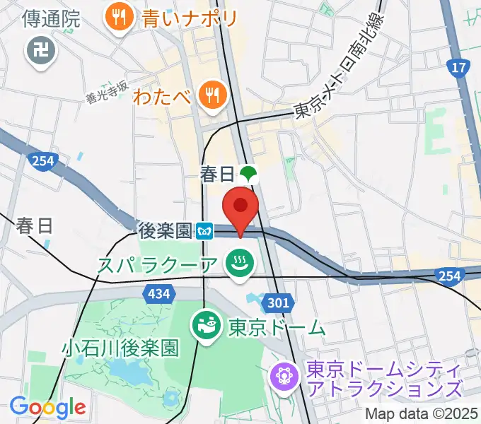 文京シビックホールの地図