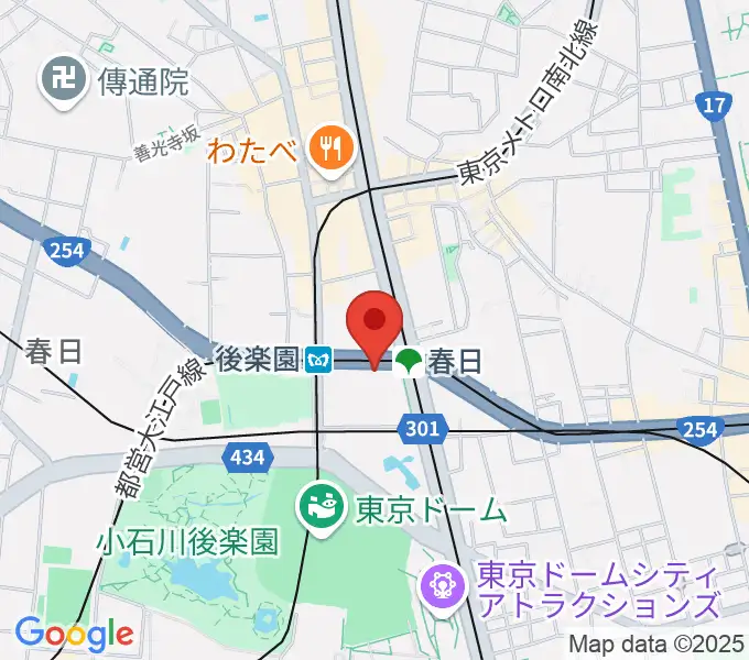 文京シビックホールの地図
