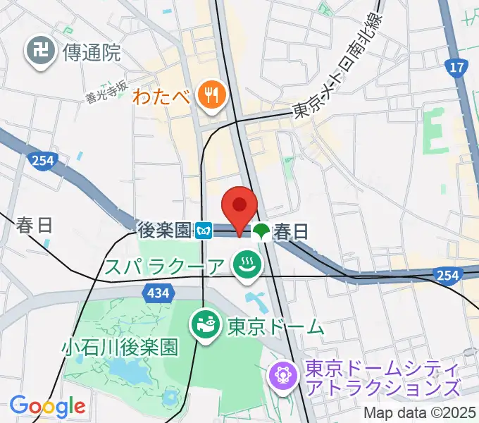 文京シビックホールの地図