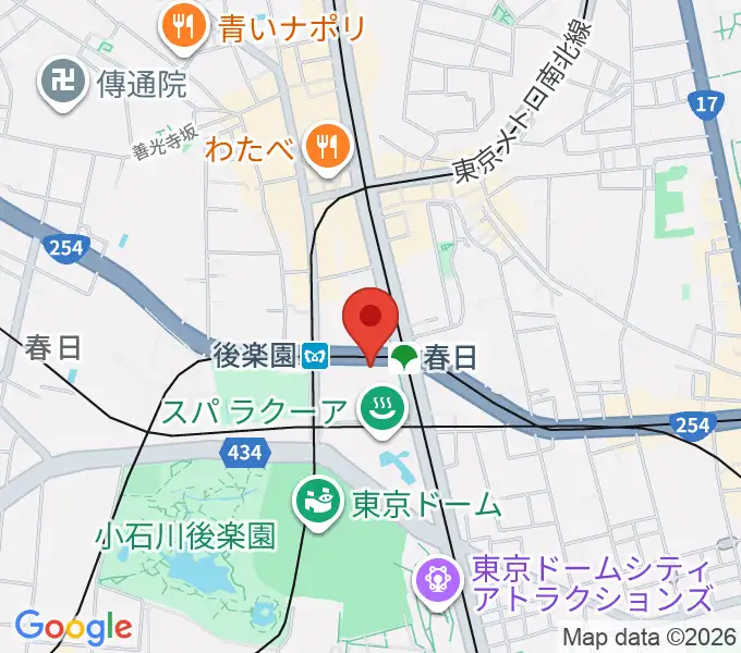 文京シビックホールの地図
