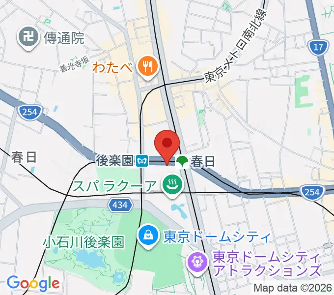 文京シビックホールの地図