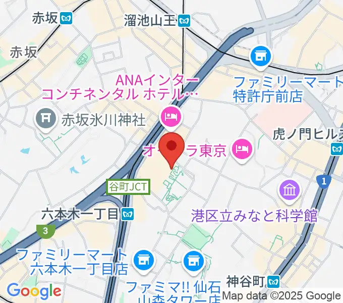 サントリーホールの地図