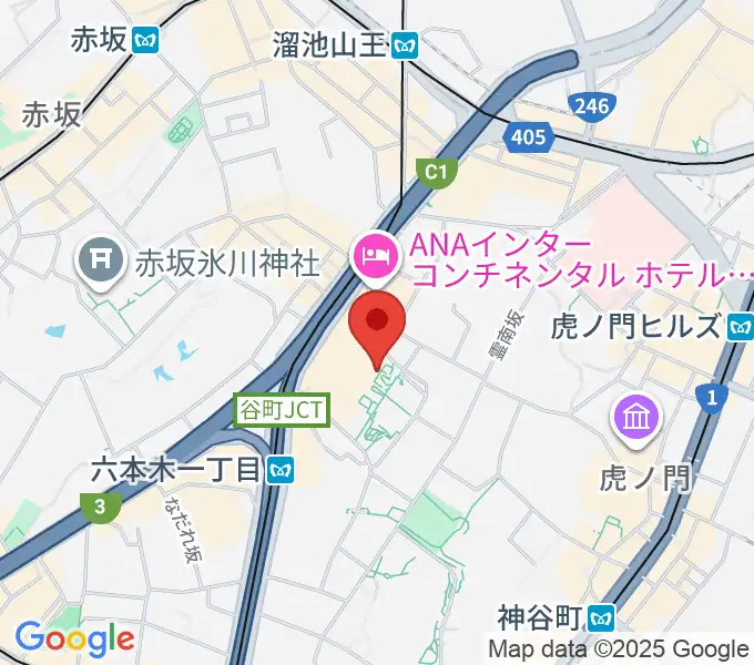 サントリーホールの地図