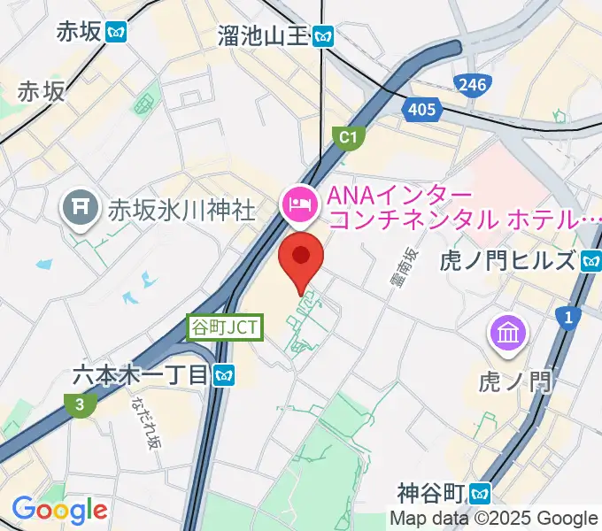 サントリーホールの地図