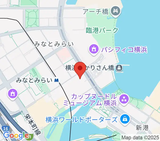 横浜みなとみらいホールの地図