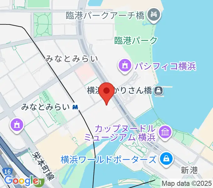 横浜みなとみらいホールの地図
