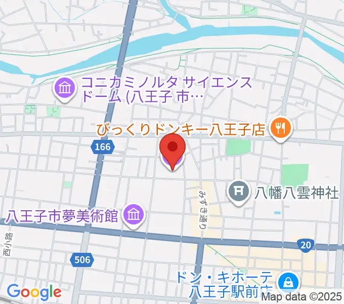 いちょうホールの地図