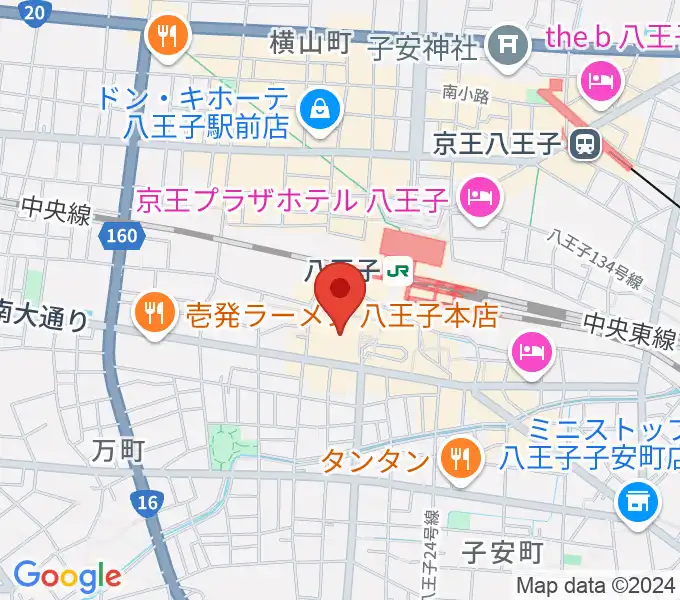 J:COMホール八王子の地図