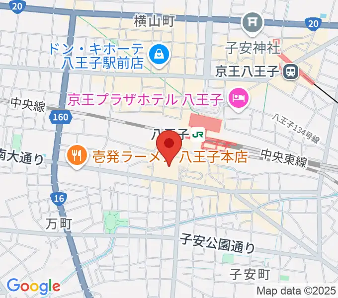 J:COMホール八王子の地図