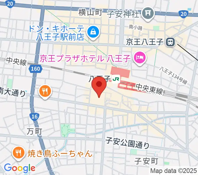 J:COMホール八王子の地図