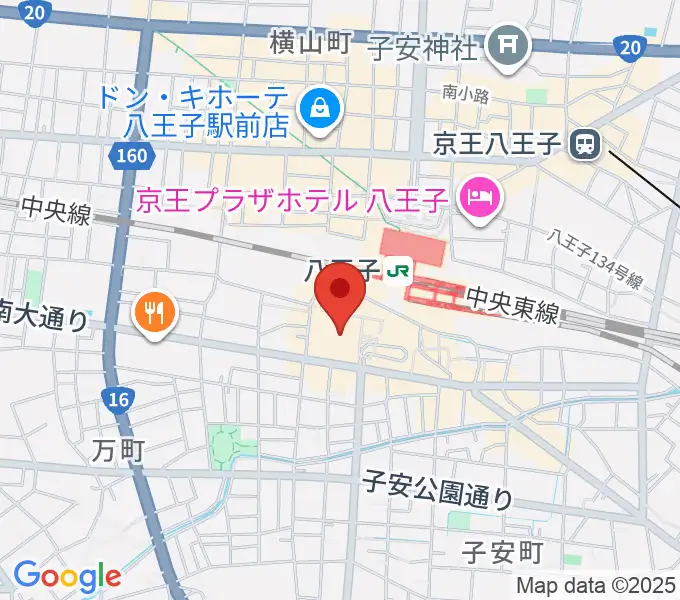 J:COMホール八王子の地図