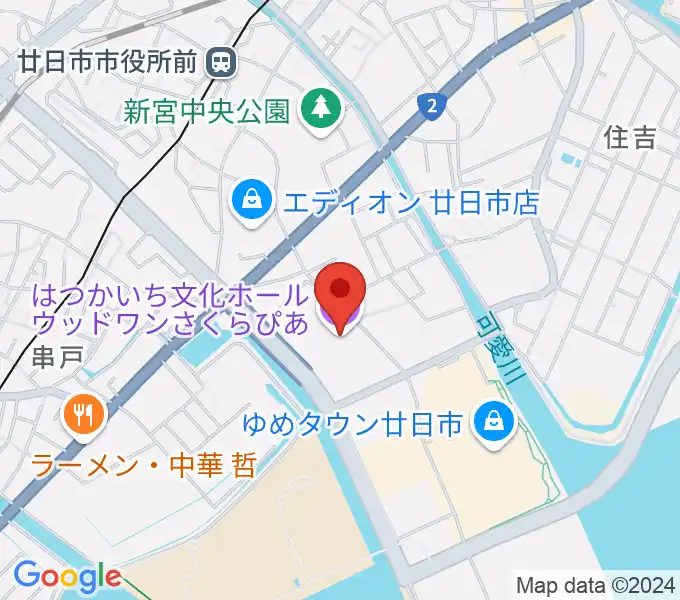 ウッドワンさくらぴあの地図