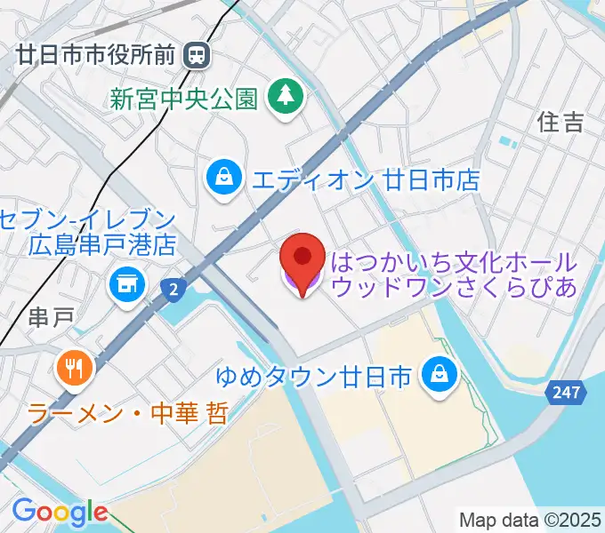 ウッドワンさくらぴあの地図
