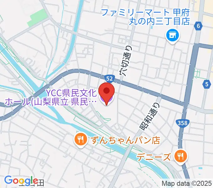YCC県民文化ホールの地図