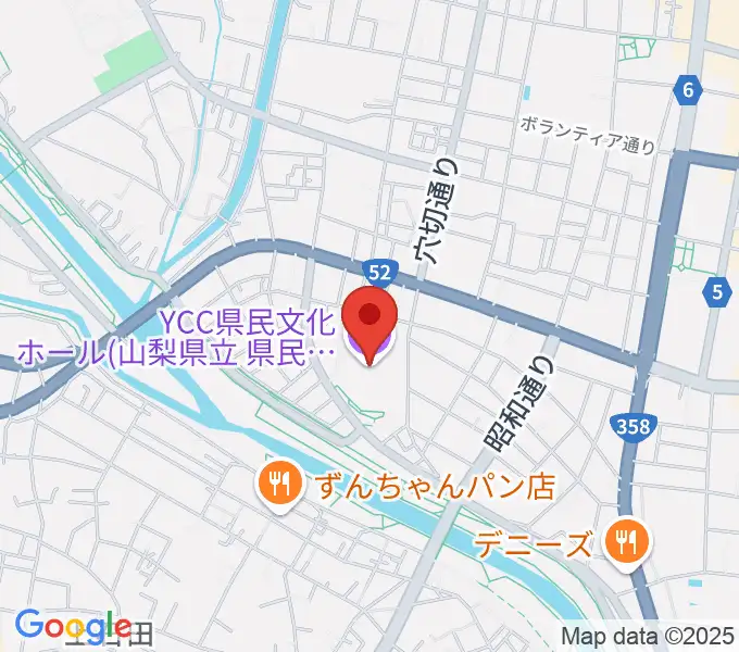 YCC県民文化ホールの地図