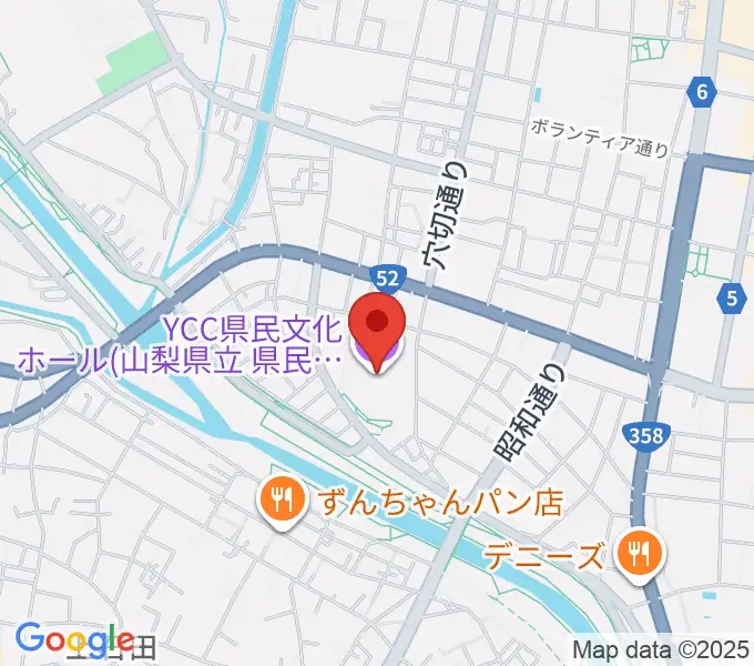 YCC県民文化ホールの地図