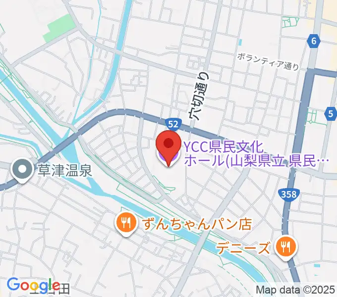 YCC県民文化ホールの地図