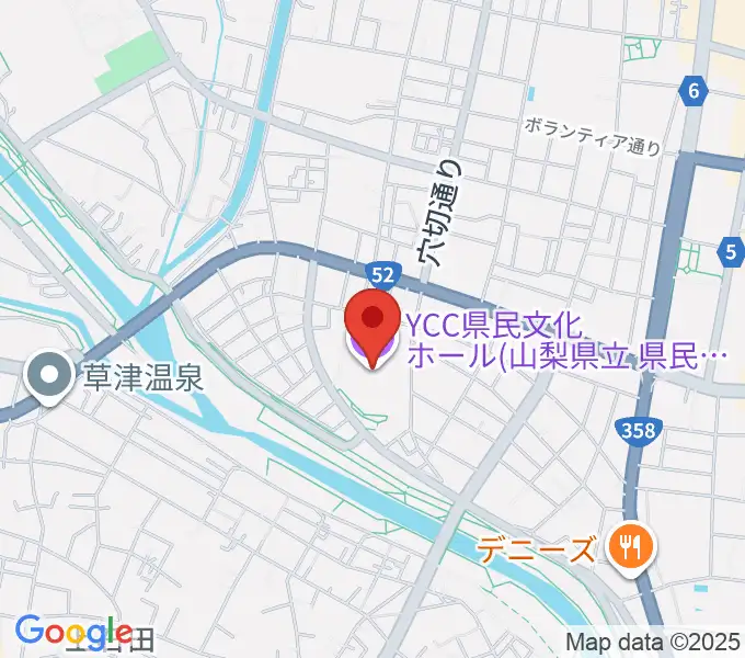 YCC県民文化ホールの地図