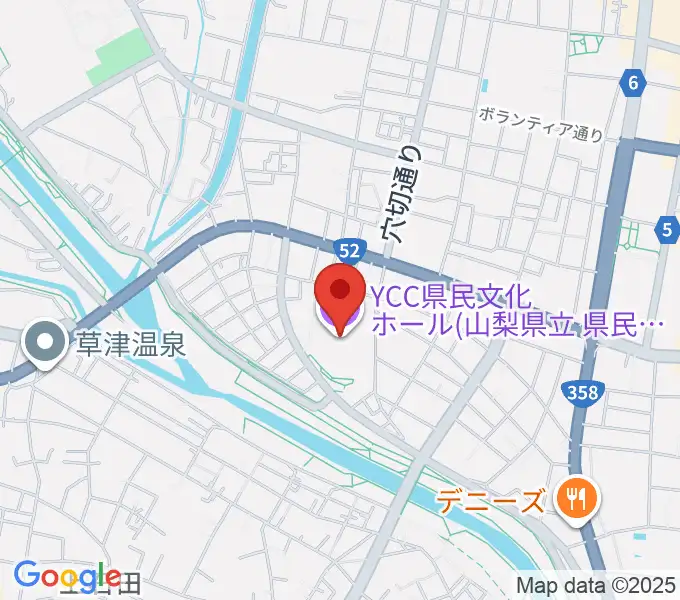 YCC県民文化ホールの地図