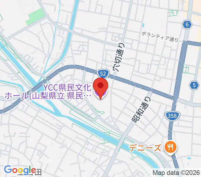 YCC県民文化ホールの地図