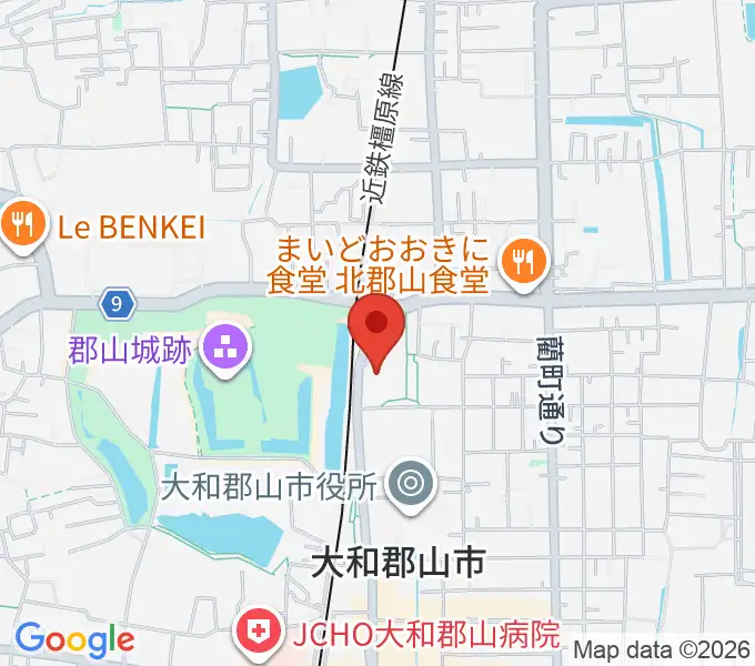 DMG MORI やまと郡山城ホールの地図