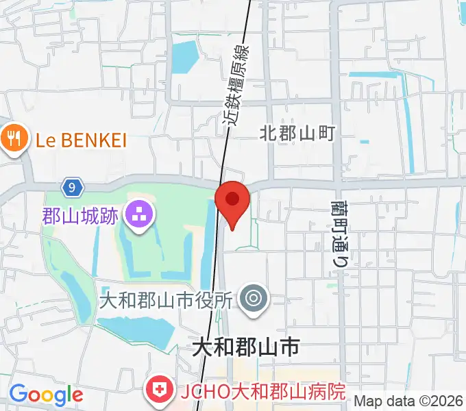 DMG MORI やまと郡山城ホールの地図