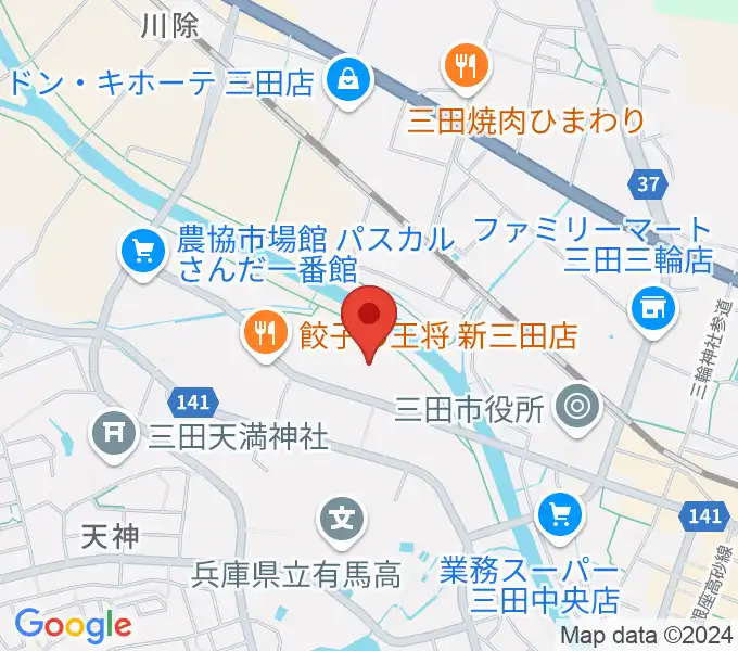 郷の音ホールの地図