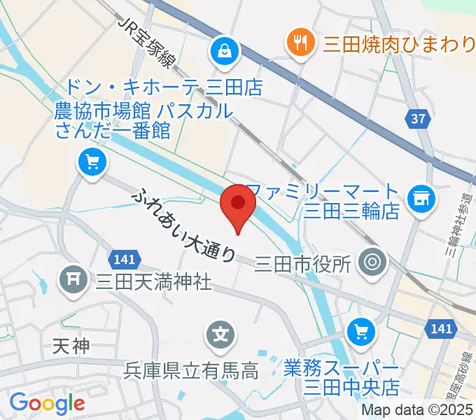 郷の音ホールの地図