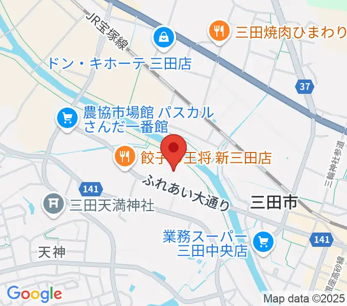 郷の音ホールの地図