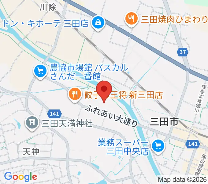郷の音ホールの地図