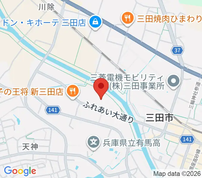 郷の音ホールの地図