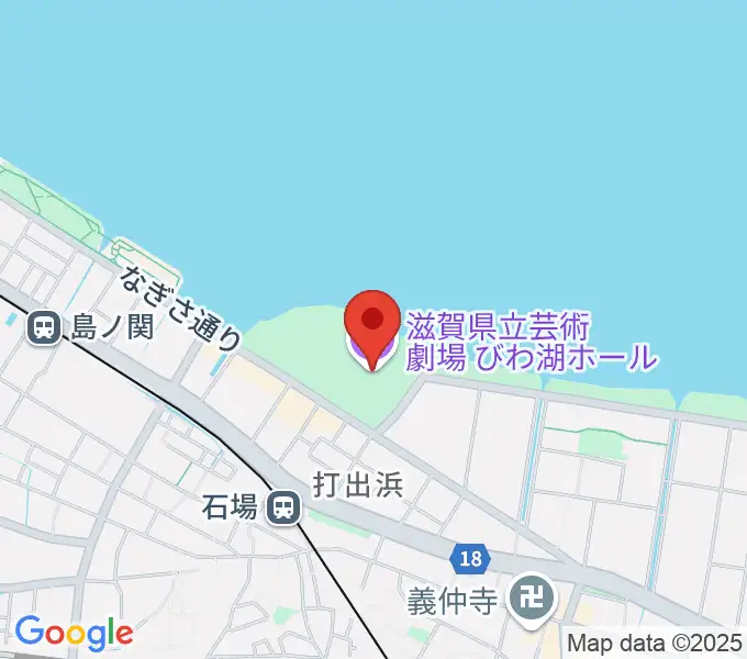 滋賀県立芸術劇場びわ湖ホールの地図