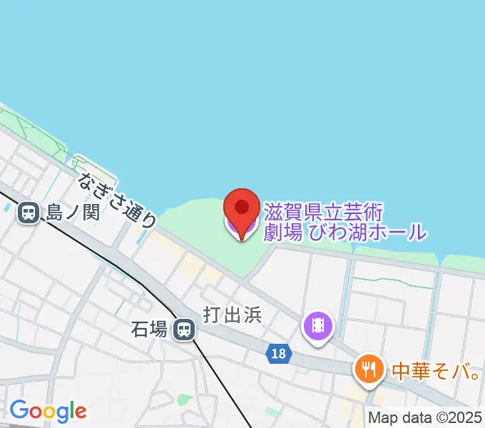 滋賀県立芸術劇場びわ湖ホールの地図