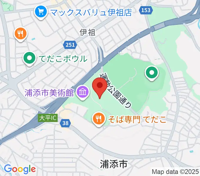 アイム・ユニバース てだこホールの地図