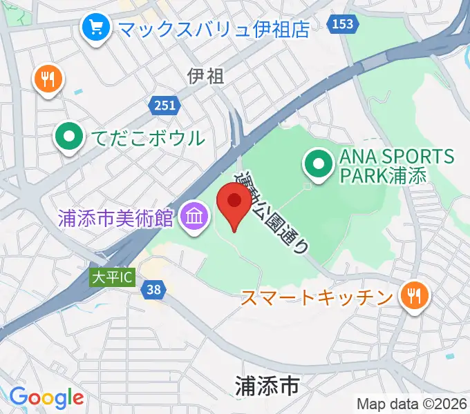 アイム・ユニバース てだこホールの地図