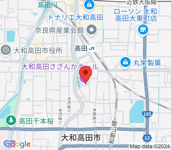 大和高田さざんかホールの地図