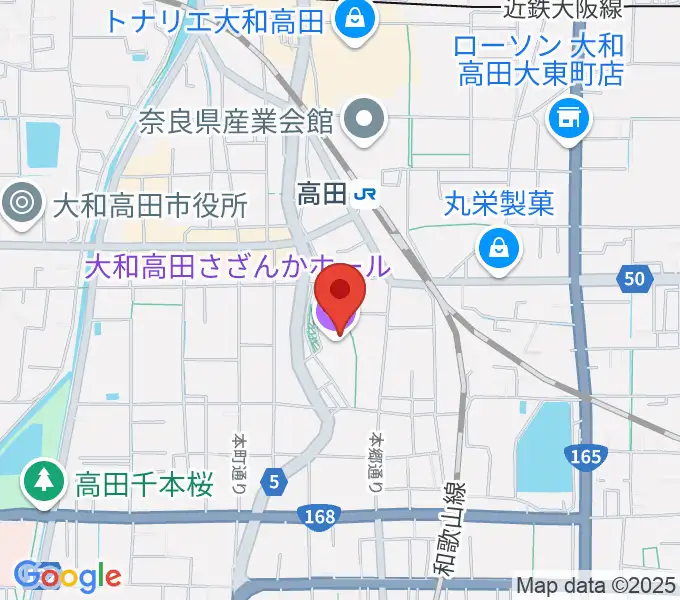 大和高田さざんかホールの地図