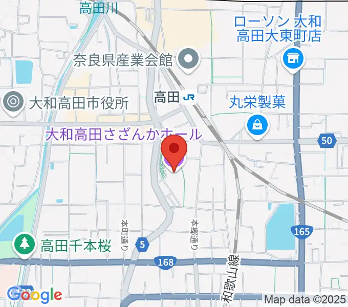 大和高田さざんかホールの地図