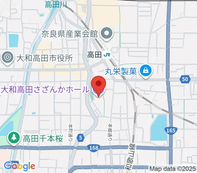 大和高田さざんかホールの地図