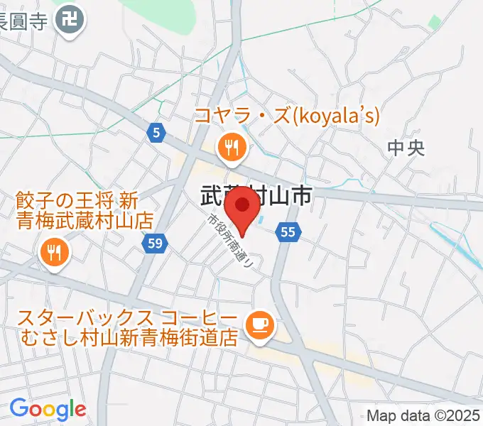 武蔵村山市民会館 さくらホールの地図