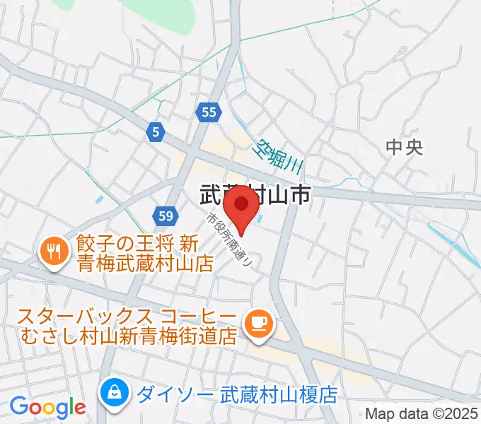 武蔵村山市民会館 さくらホールの地図