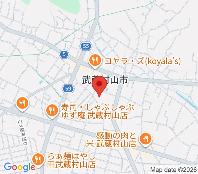 武蔵村山市民会館 さくらホールの地図