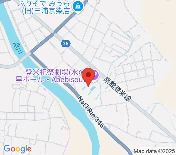 登米祝祭劇場 水の里ホール・Abebisouの地図