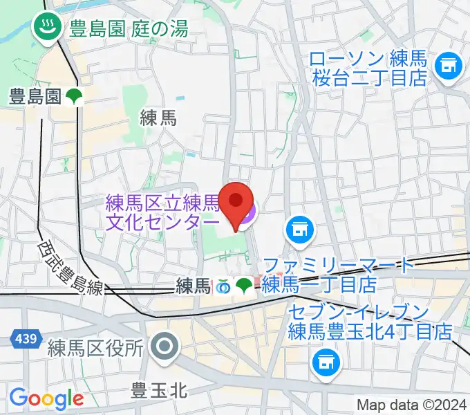 練馬文化センターの地図