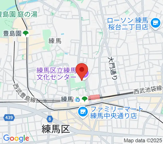 練馬文化センターの地図