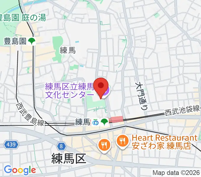 練馬文化センターの地図
