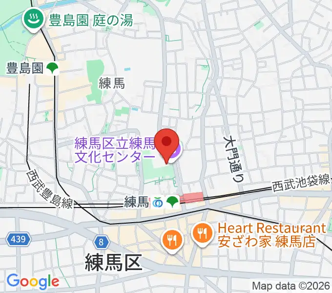 練馬文化センターの地図