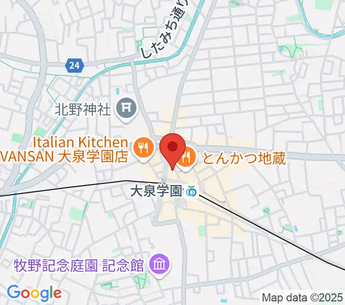 大泉学園ゆめりあホールの地図